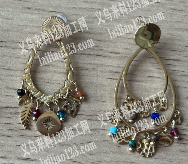 耳环手工外发，如图，