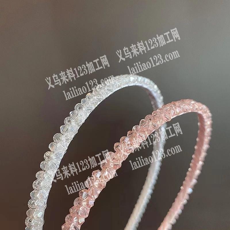 穿珠子+绕在发箍上的手工活外发加工，