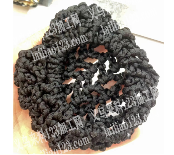 寻找生产如图编织盘发网的工厂，有的联系我