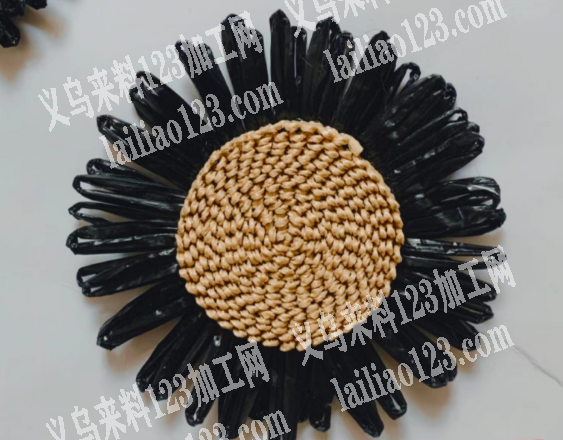 拉菲草编织手工活外发，如图，这样的，有会