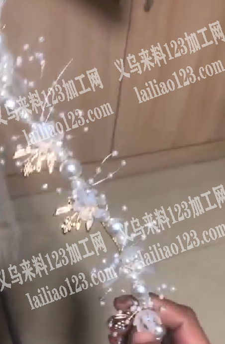【串珠+编织手工活】如图新娘饰品手工活，
