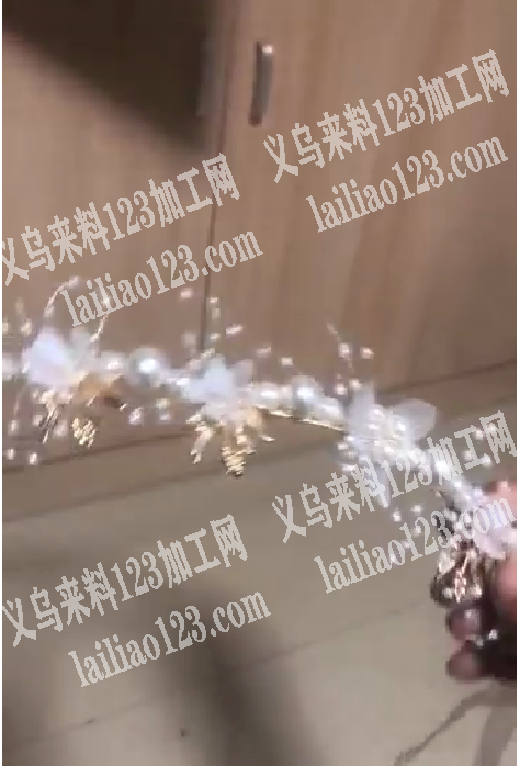 【串珠+编织手工活】如图新娘饰品手工活，