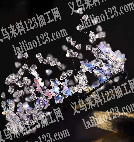 《发外地做》头箍穿珠子编织的手工活