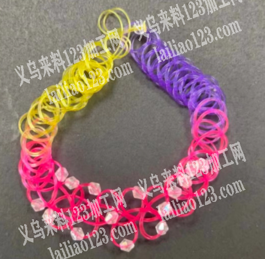 鱼线穿珠子加编织的手工活外发加工