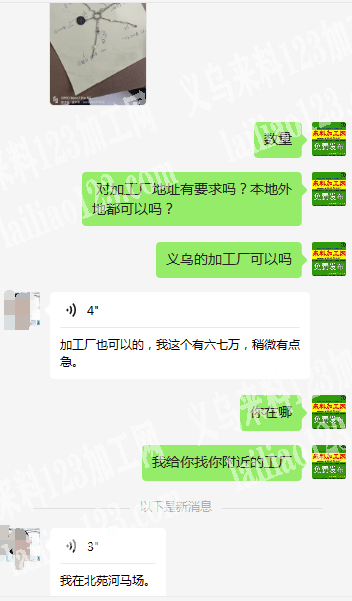 老板委托寻找：6-7万弯针手工活外发