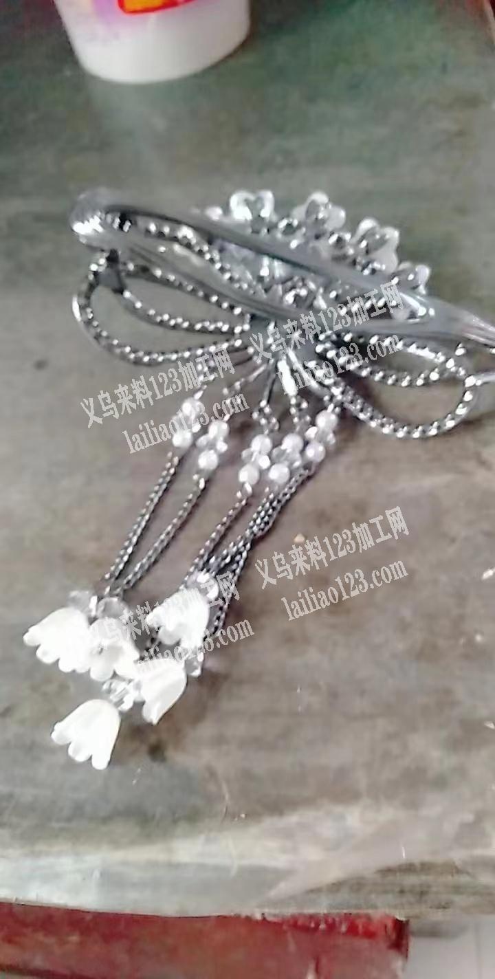 【外发手工活】头饰弯针挂圈的手工活外发加工，如图