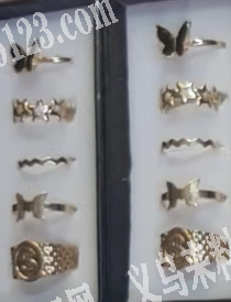 寻找戒指饰品厂家，如图，成品，电话详谈