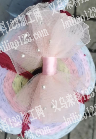 《外发手工活，折蝴蝶结》网纱折花手工活外