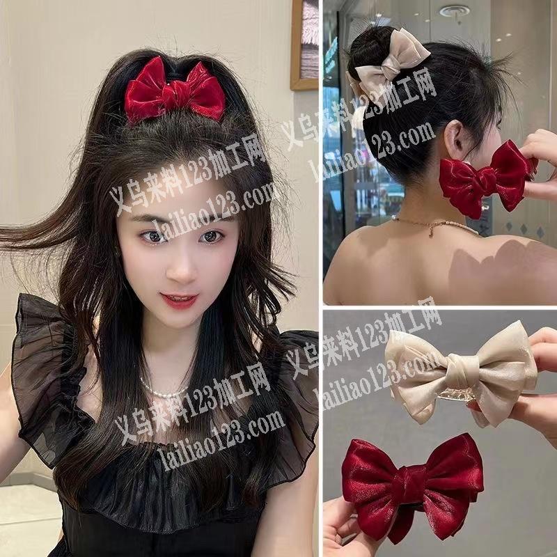 商贸城长期有手工蝴蝶结外发加工，如图