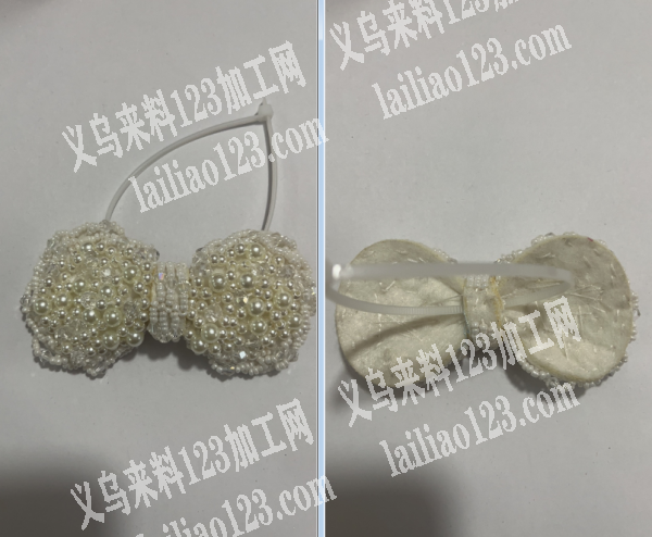 《外发手工活》如图有点复杂的，穿米珠加手