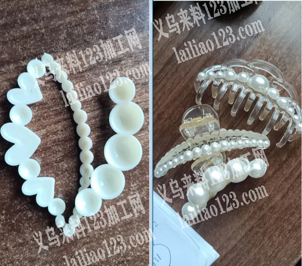 粘珍珠手工活外发，如图，寻找粘胶的手工活
