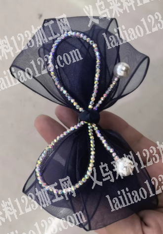 蝴蝶结粘钻的手工活外发加工，寻找专业做的