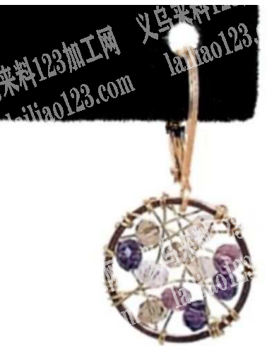 穿珠子绕铜丝手工活外发，如图饰品手工活，