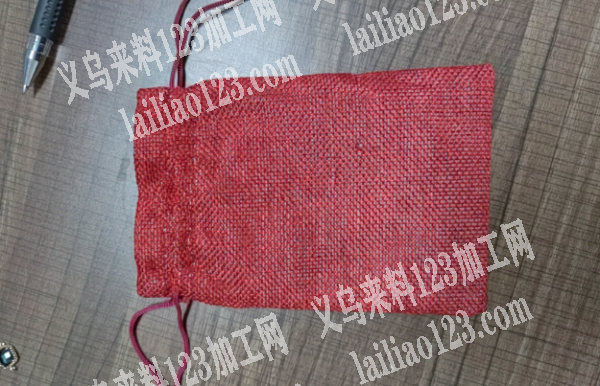 简单束口袋外发加工，如图，寻找有做这个布
