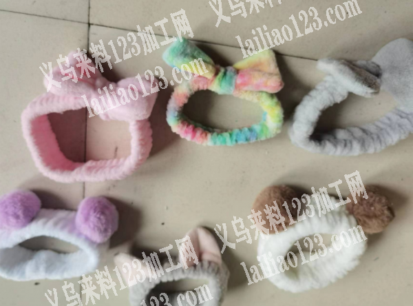 《发江西》14万个毛绒发圈发带订单外发加工