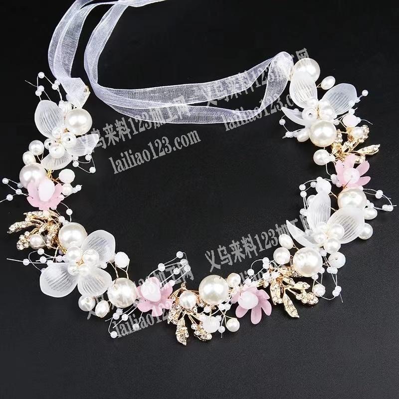 新娘饰品手工活外发，如图，穿珠子扭铜丝的