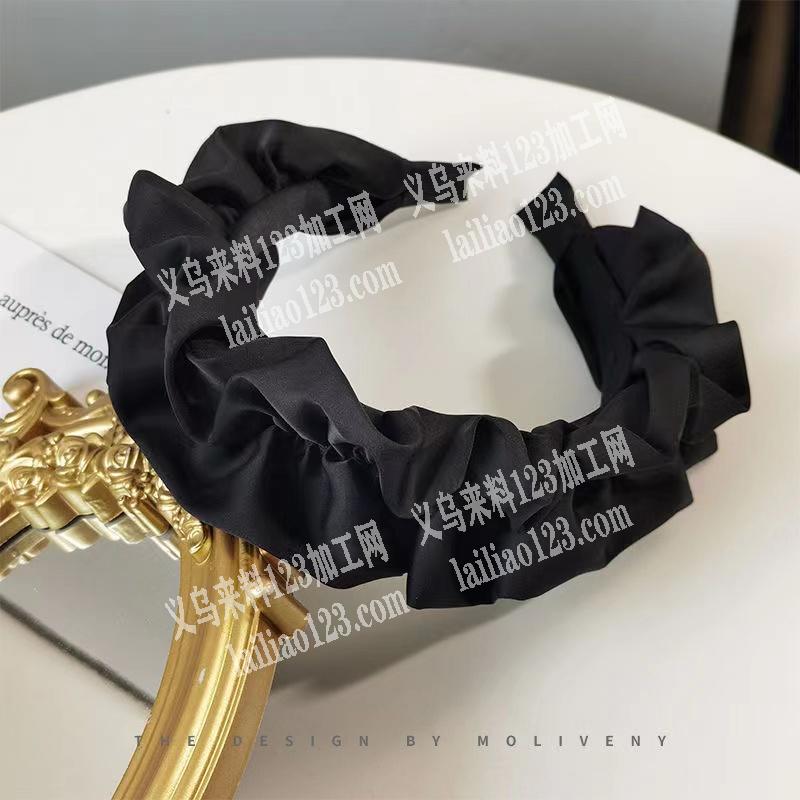 常年有平车活外发《宽边褶皱布艺发箍》如图