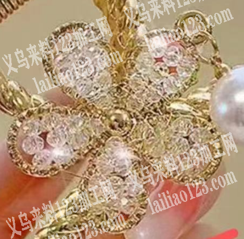 手工串珠编织花朵，如图，这样的工厂有做的