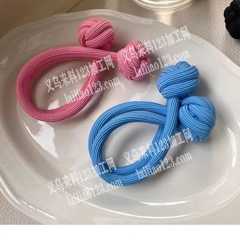 寻找手工打结发圈成品工厂，如图，要现货，