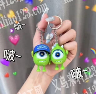 找如图大眼仔钥匙扣厂家，采购现货，有的请