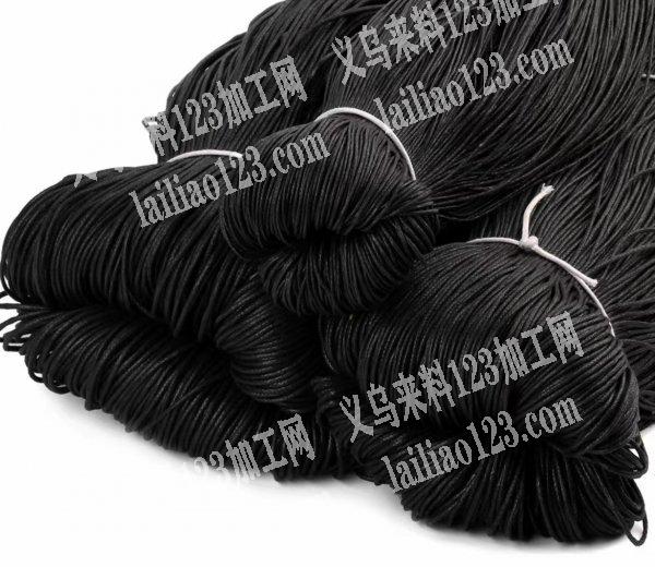 找如图棉蜡线厂家，1.5mm黑色定做一圈