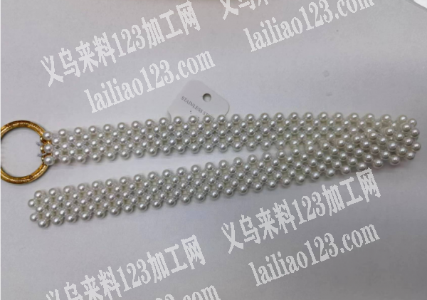 穿珠子的手工活外发加工，如图，穿珠子编织