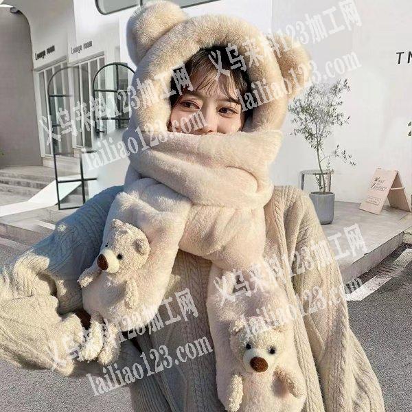 寻找保暖围巾帽子套装厂家，如图，电话详谈