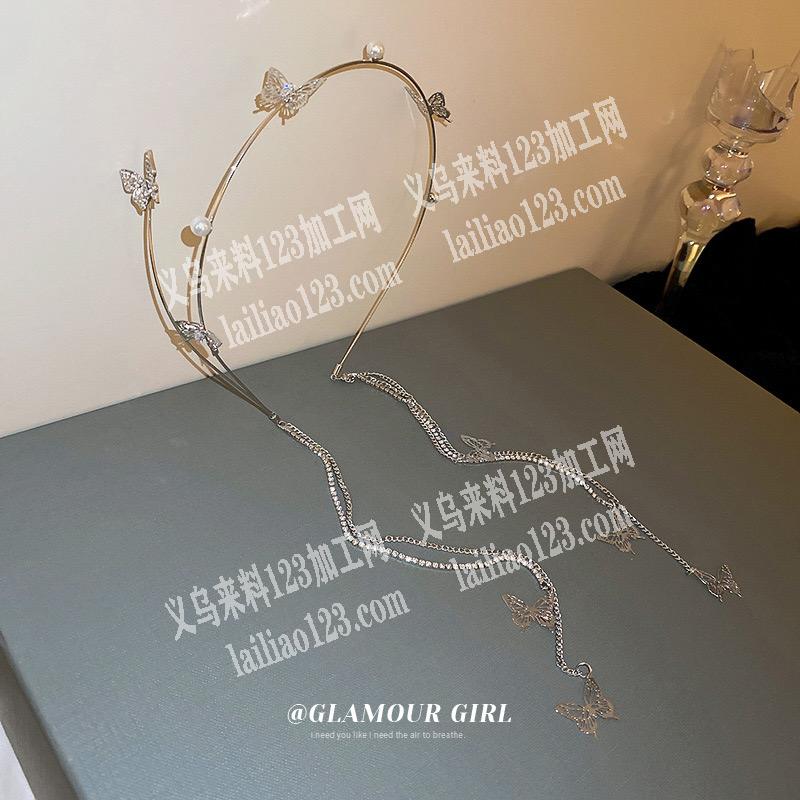商贸城饰品成品订单外发，如图，流苏头箍，