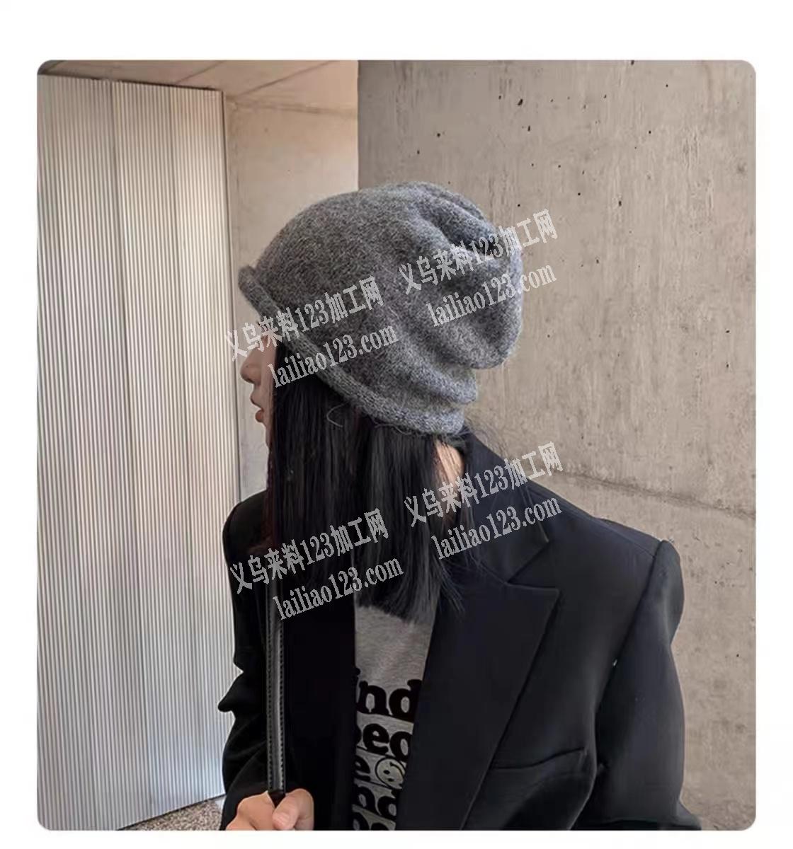 寻找毛线帽工厂，如图材质羊驼毛混纺