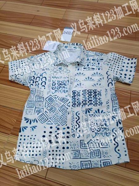 《发江西》本厂有2款小孩衬衣外发，款式简