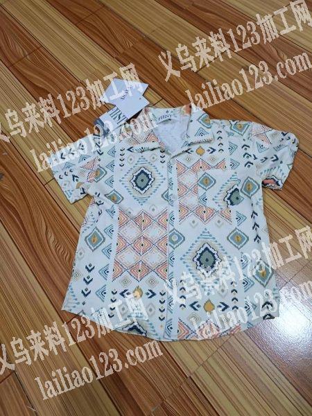 《发江西》本厂有2款小孩衬衣外发，款式简