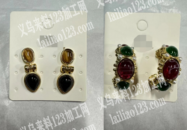 《外贸订单》公司耳环成品订单外发，如图，