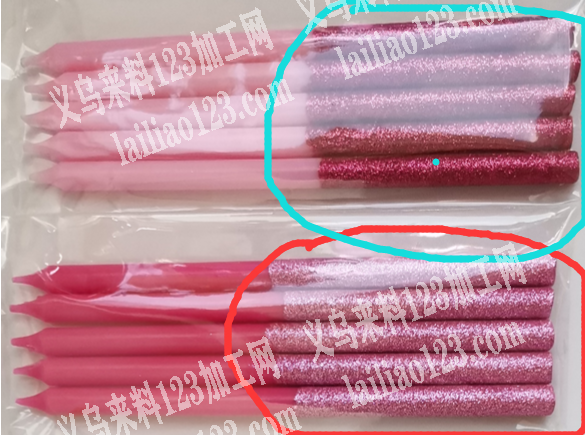 大量蜡烛外发加葱粉加工，如图，寻找撒葱粉