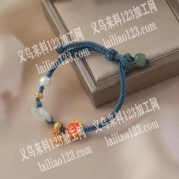 《纯加工》长期编织手链，手工活外发，如图