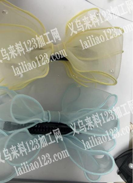 《手工+平车》外地工厂专业做蝴蝶结发夹的