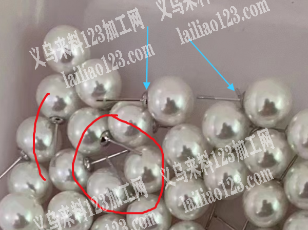 耳针上面粘珍珠的手工活外发加工（发本地做