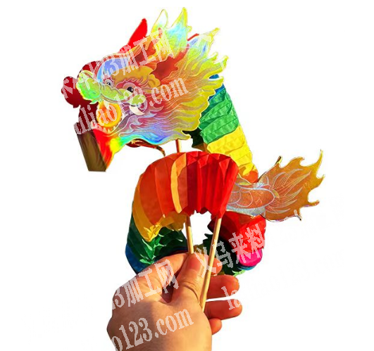 粘纸卡的手工活外发加工，粘纸卡的龙，如图