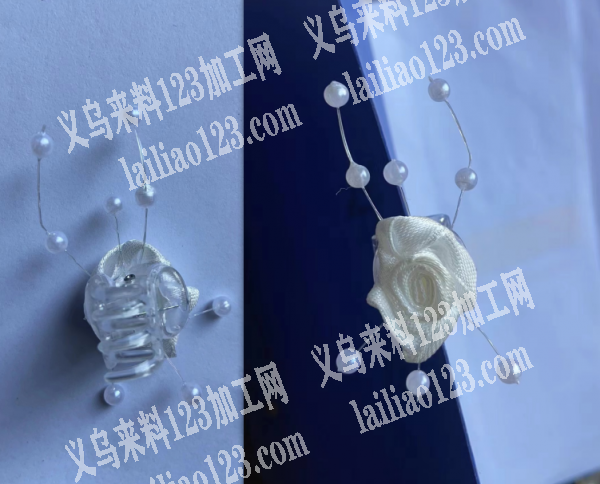 打胶枪粘珠子粘花的手工活外发，如图，寻找
