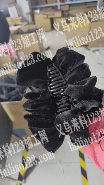 寻找哪家工厂会做如图布艺蝴蝶结抓夹，云朵