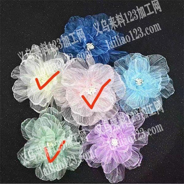 寻找做如图网纱花的厂家，附图片，公司寻找