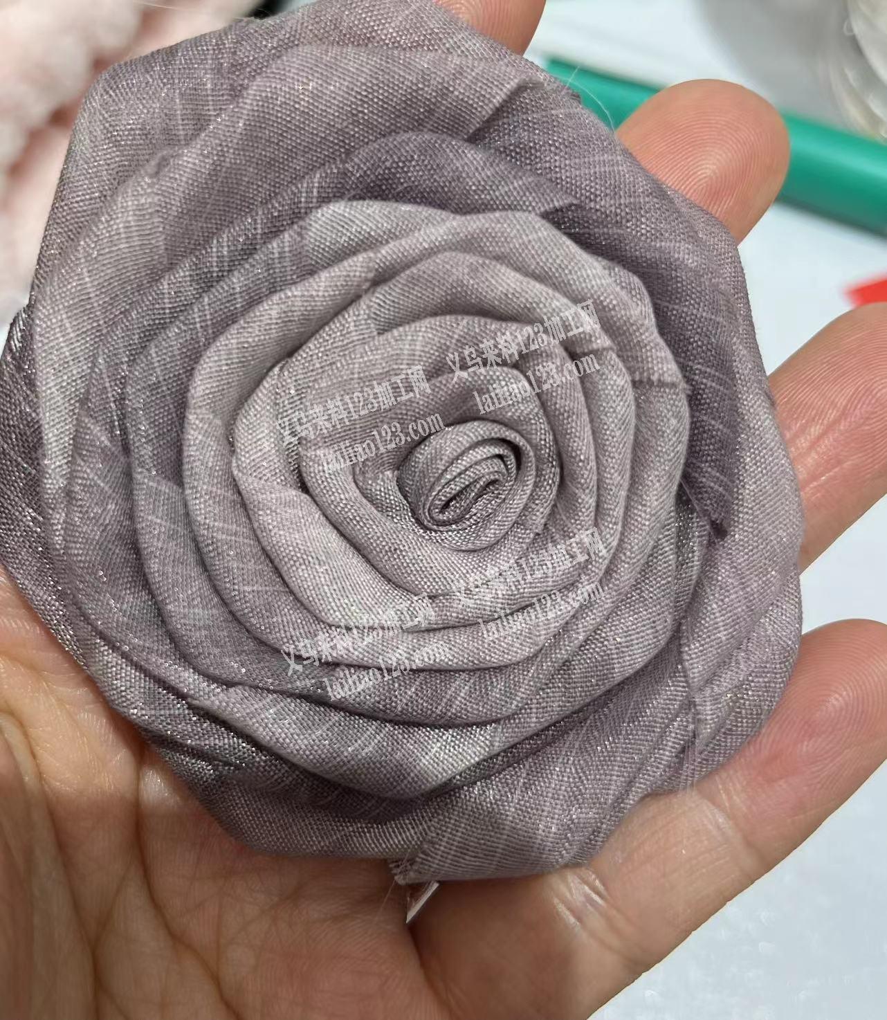 手卷玫瑰花手工活外发，如图