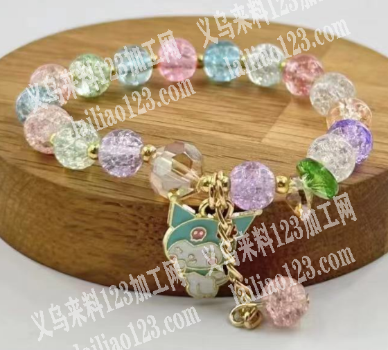 手链穿珠子的手工活外发加工，如图，