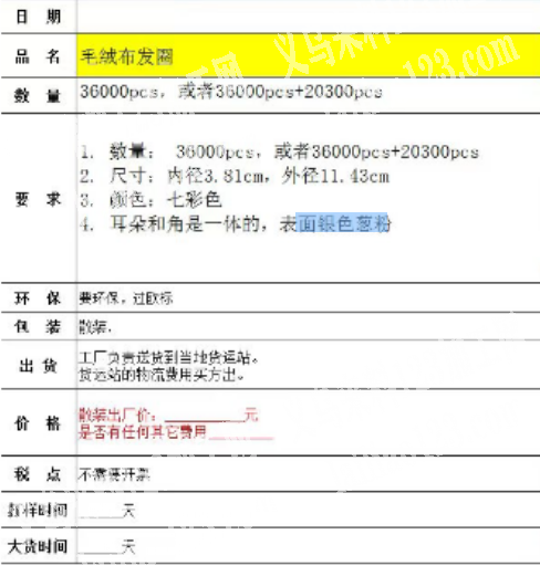 公司毛绒独角兽毛绒布发圈订单，寻找发圈厂