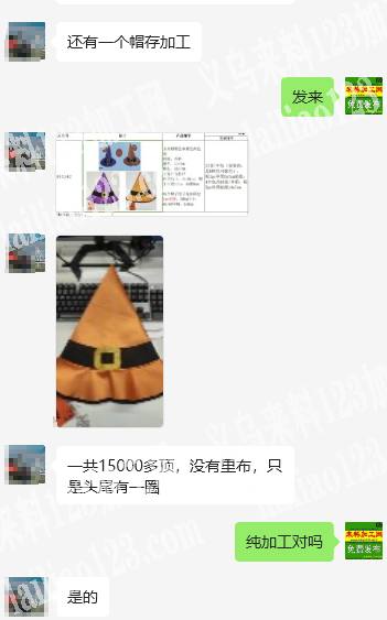 国际商贸城15000多顶帽子外发加工，如