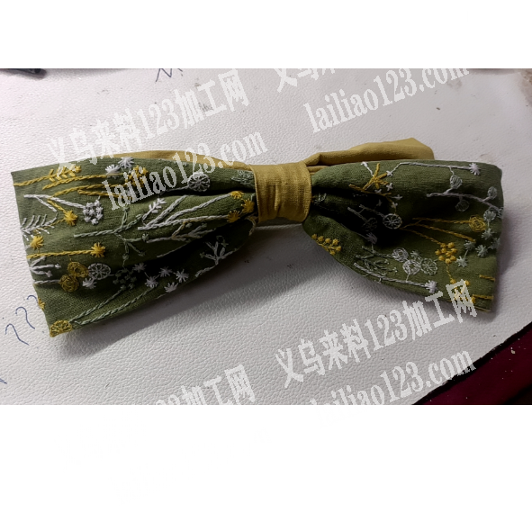 布艺蝴蝶结的平车活外发加工，如图，寻找平