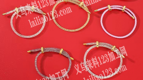 寻找编织手链的饰品绳厂家，有订单，如图，