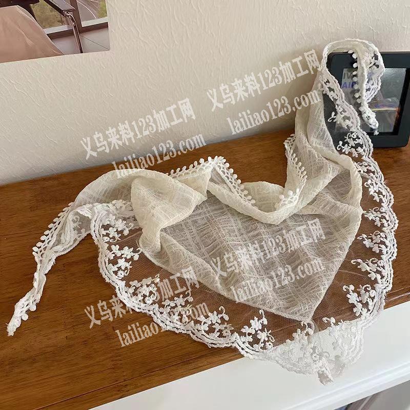 三角巾，围巾头巾平车活外发加工，如图，寻