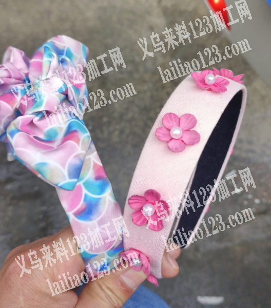 布艺发箍头箍头扣外发加工《发义乌周边》如