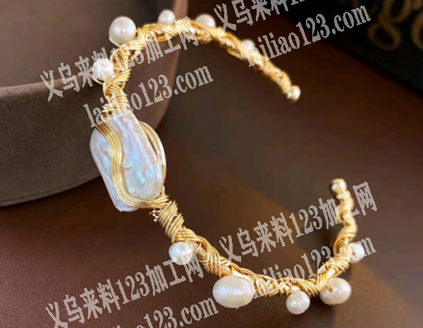 穿珠子扭珍珠的手工活，附图片