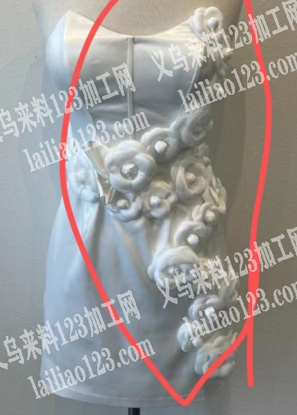 布艺花片定型+组装成花朵的手工活外发，包